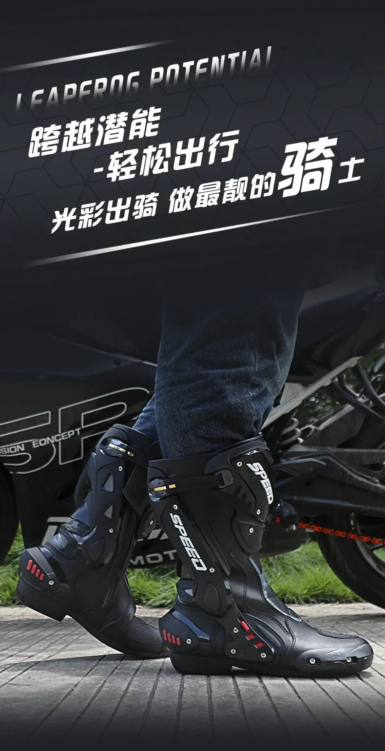 Motorcycle Protective Enduro Boots Gear shift Speed Long Shoes Motorcycle Racing Boot motorcyclist Motorbots biker boots