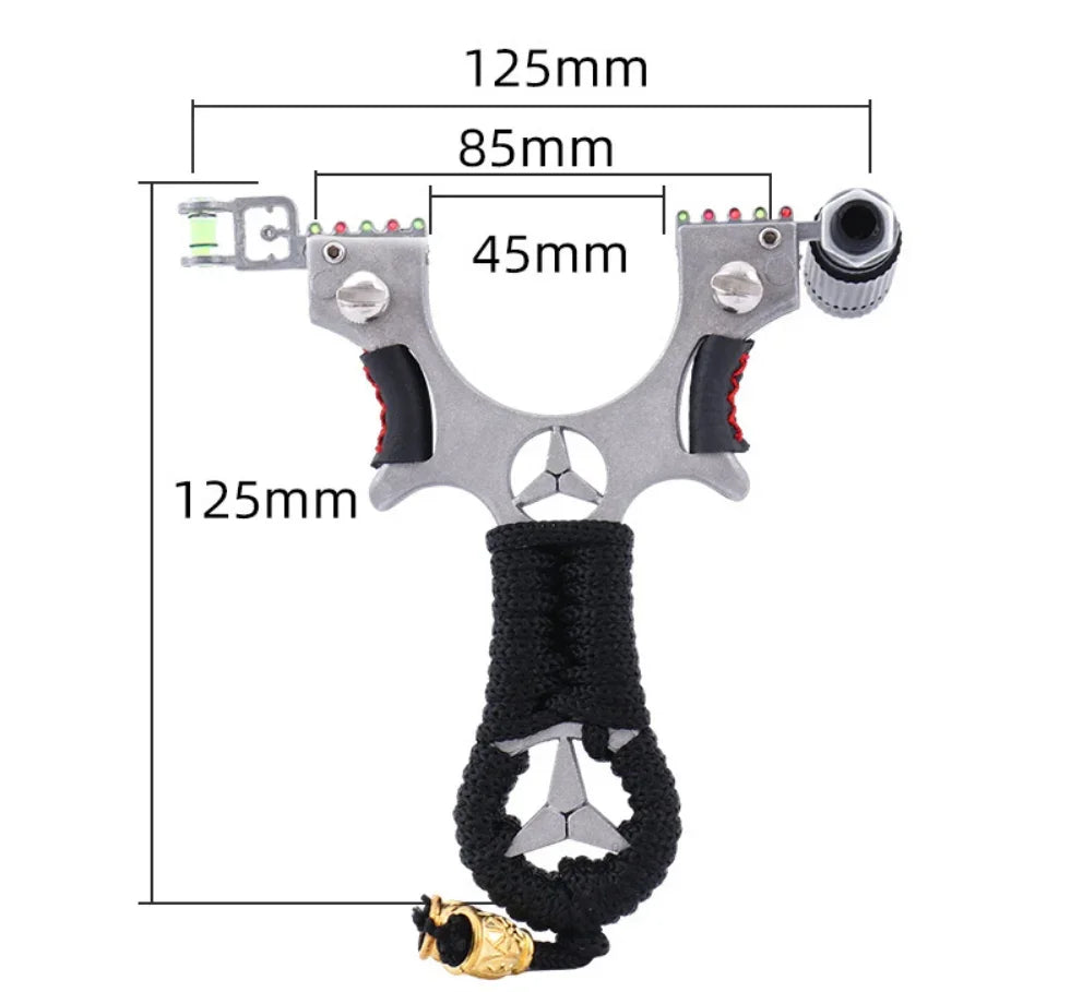 High precision Hunting Laser Alloy Slingshot with Rubber Band Outdoor Sports Hunting Shooting Catapult accessories