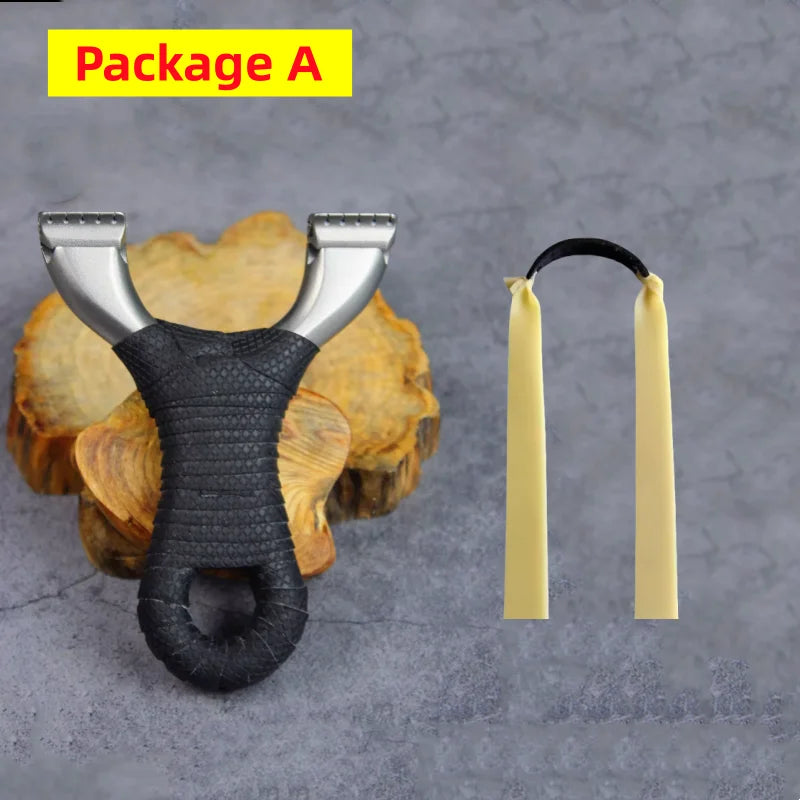 Stainless Steel Hunting Slingshot Quick Pressure Installation Rubber Band Professional Shooting Catapult for Tactical Game Toys