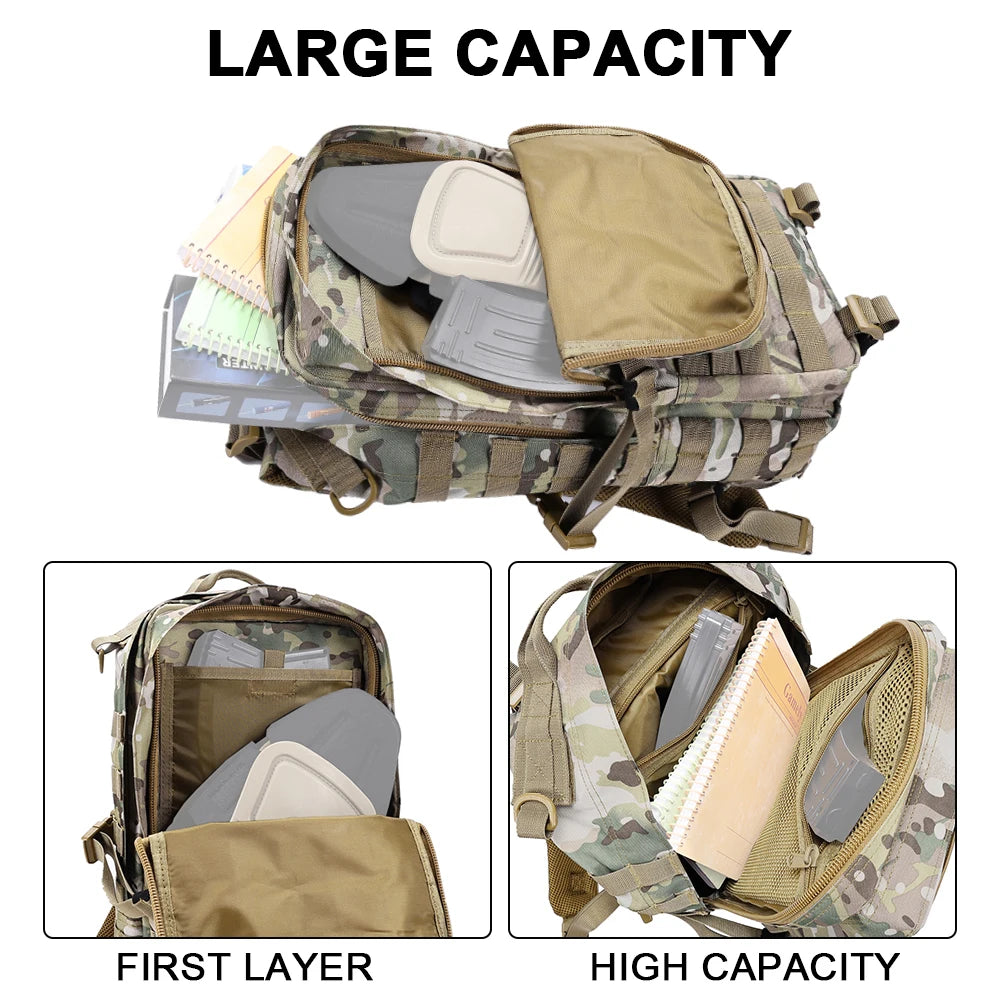 New Outdoor Sport Camping Backpack Field Survival Hiking Backpack Multifunctional Multi-camo Hunting BackPack