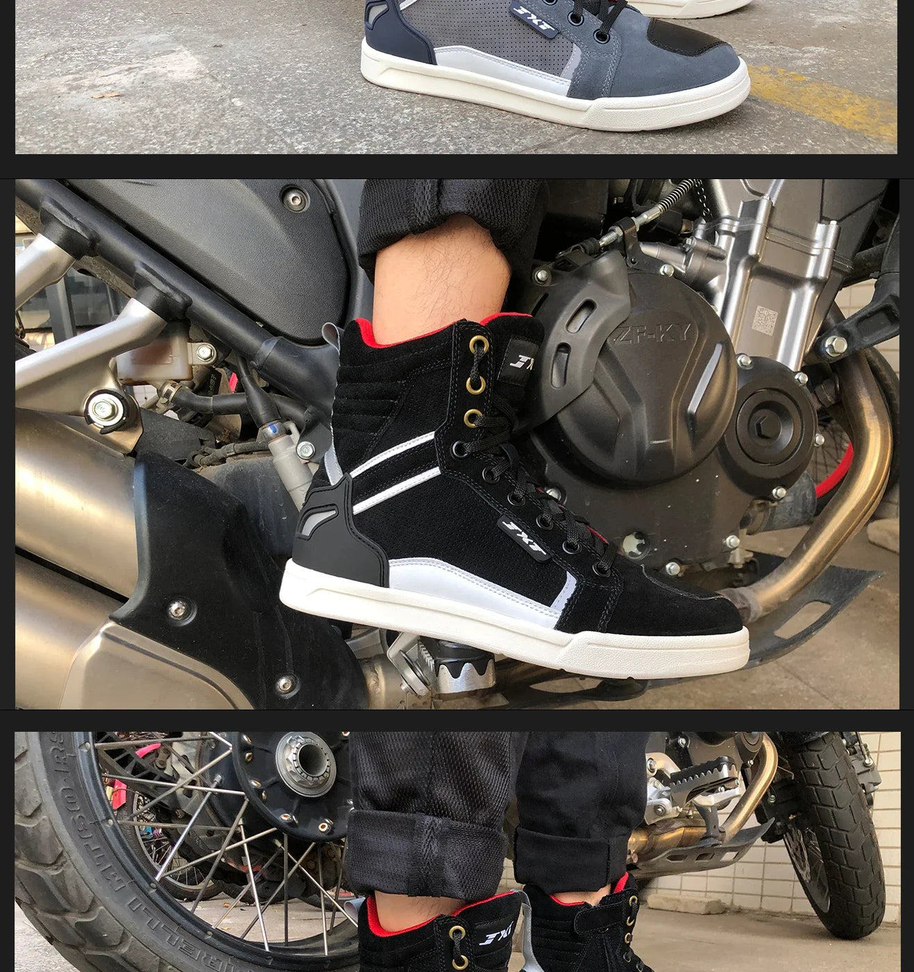 Men's Motorcycle Racing Shoes Breathable Anti-drop Off-road Rider Rally Shoes Racing Equipment