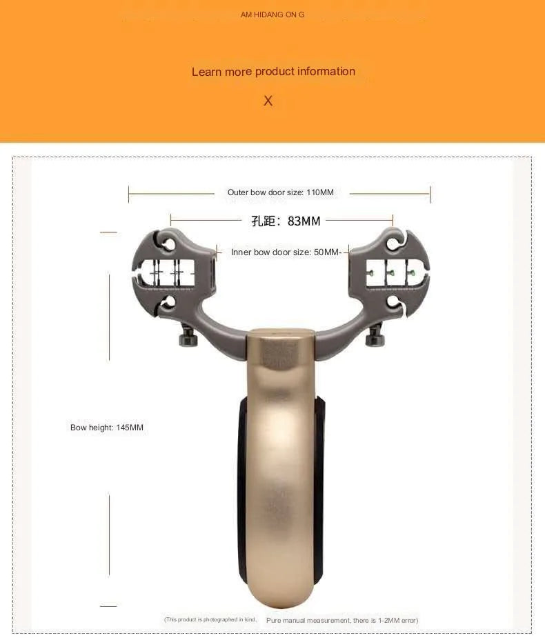 Precision Outdoor Hunting Slingshot Titanium Alloy Adjustable Sight Catapult Round Flat Rubber Band Card Ball Sling Shooting Toy