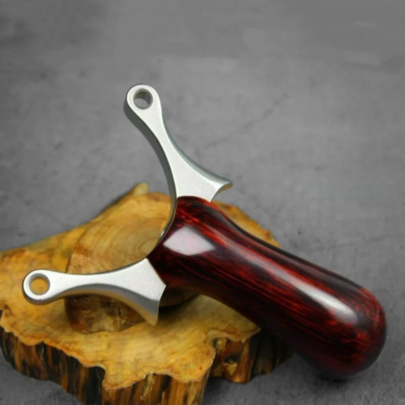 Stainless Steel Slingshot Bow Portable Catapult Bow Shot Slingshot for Game Hunting Enthusiasts Adults Competition Practical