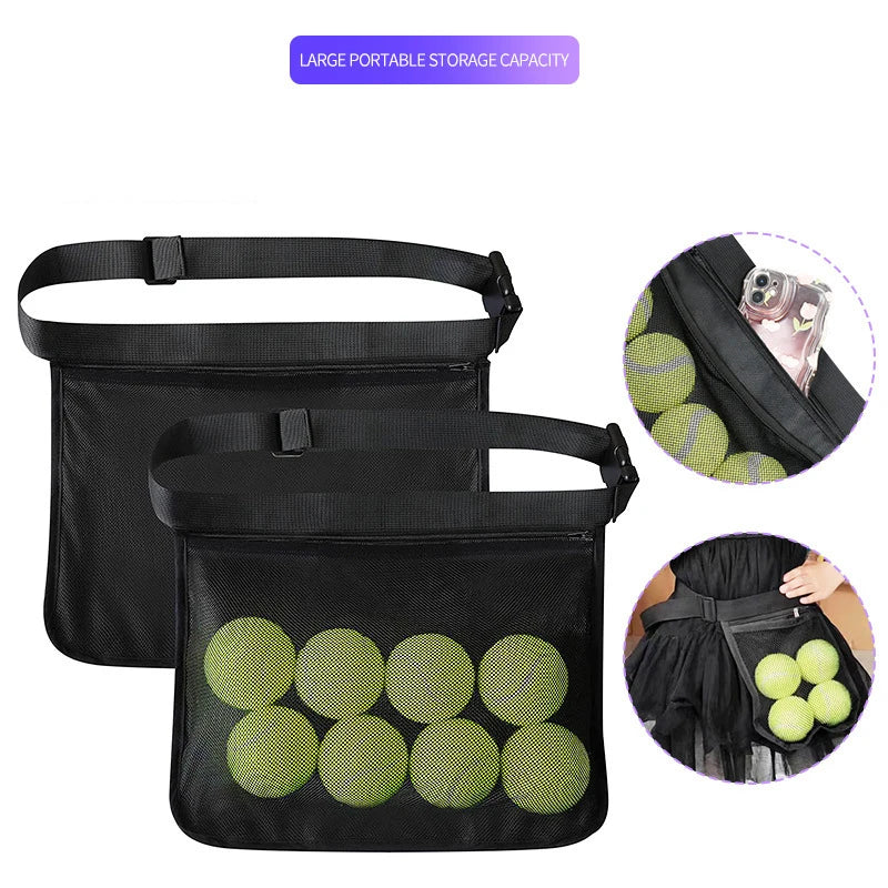 Training Ball Waist Bag, Tennis Pick-Up Bag, Ping-Pong Ball, Golf Ball, Portable Storage Bag, Quick Ball Waist Bag