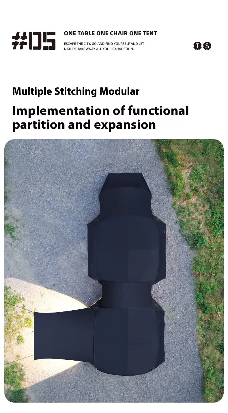 Mountain Fun Tent Outdoor Dome Canopy Oversized Awning Sun Protection Camping Equipment Camping Windproof Can Expand The Dome