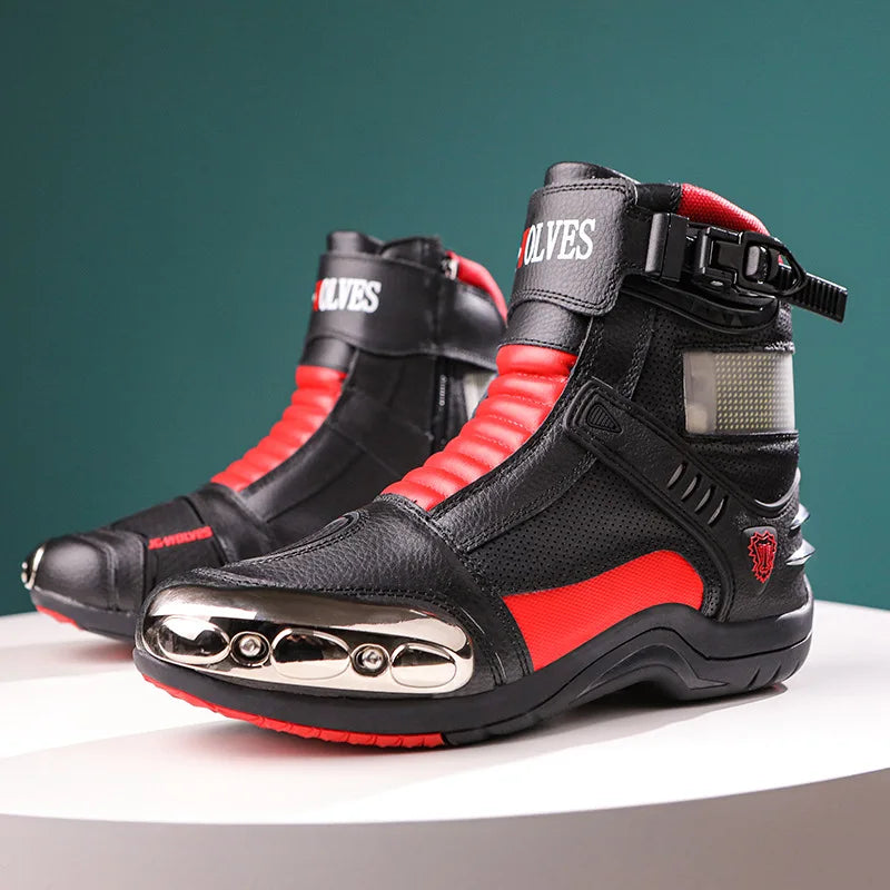 New Motorcycle Boots Men Women Outdoor Riding Anti-slip Winters Sneakers Shoes Bicycle Mountain Racing Road Speed Autumn