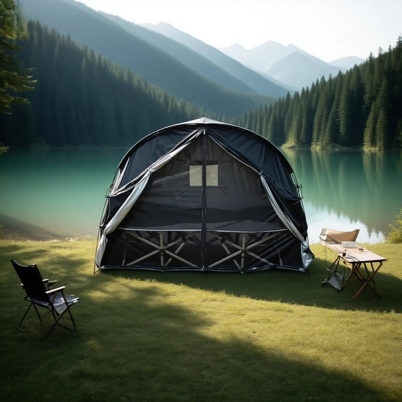 Breathable Mesh Tent for Backpacking - 1 Person All-Mesh Insect-Proof Camping Tent with Enhanced Airflow, Portable Sleep Shelter