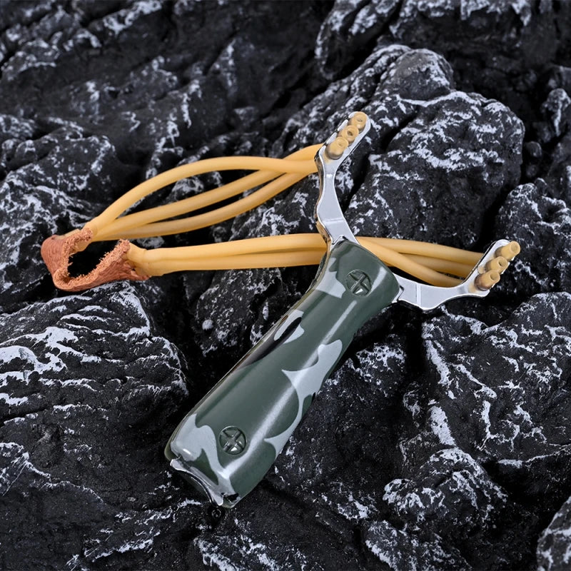 Powerful Sling Shot Aluminium Alloy Slingshot Camouflage Bow Catapult Outdoor Hunting Shooting Professional Slingshot