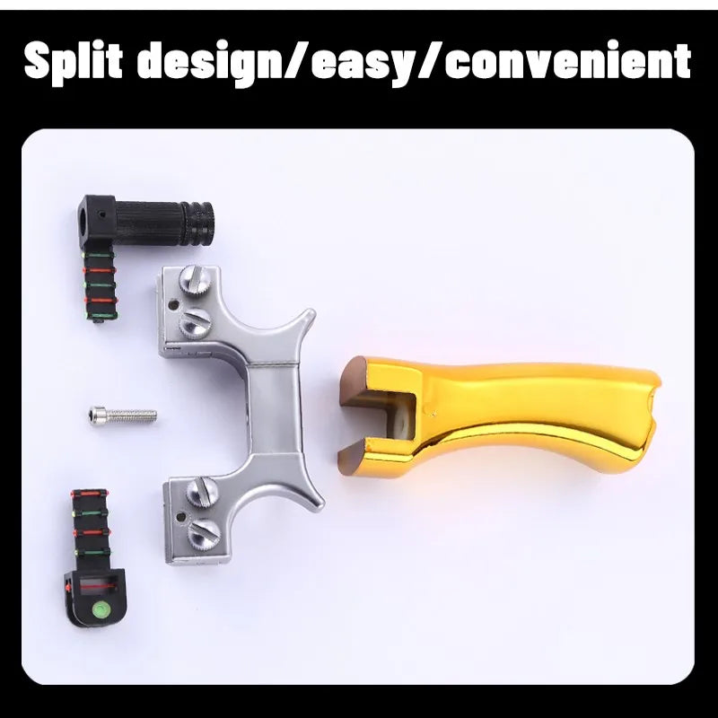 Powerful New Laser Slingshot Upgrade Outdoor Shooting Catapult Double Screw Quick Pressure Rubber Band Toy Hunting Tools Outdoor