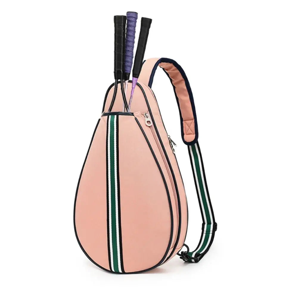 Large Capacity Sports Racket Bag Zipper Closure Waterproof Lightweight Sling Bag Multipurpose Organizer Badminton Racquet Bag