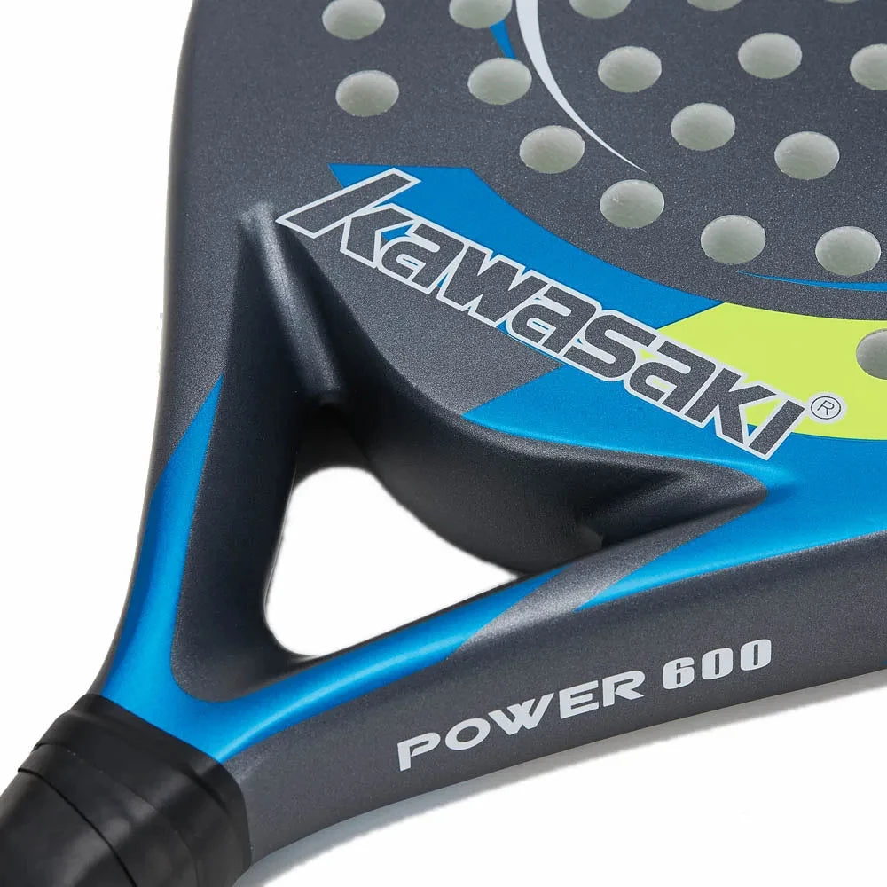 Kawasaki Brand Padel Tennis Carbon Fiber Soft EVA Face Tennis Paddle Racquet Racket with Padle Bag Cover Power 600