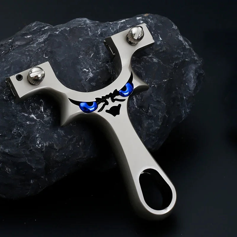 Silver Aluminum Alloy Slingshot Professional Slingshot Competition Dedicated Full Metal High-quality Sling Light and Strong