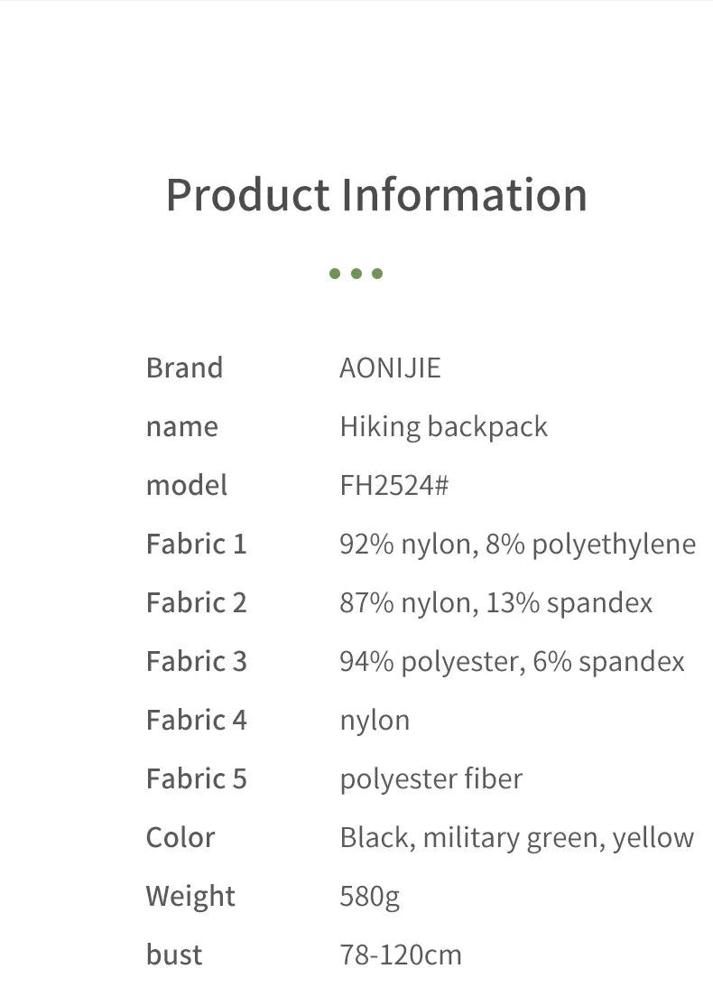 AONIJIE FH2524 24L Hiking Large Capacity Backpack for Women Men Multifunctional Lightweight Daypack for Climbing Camping Touring