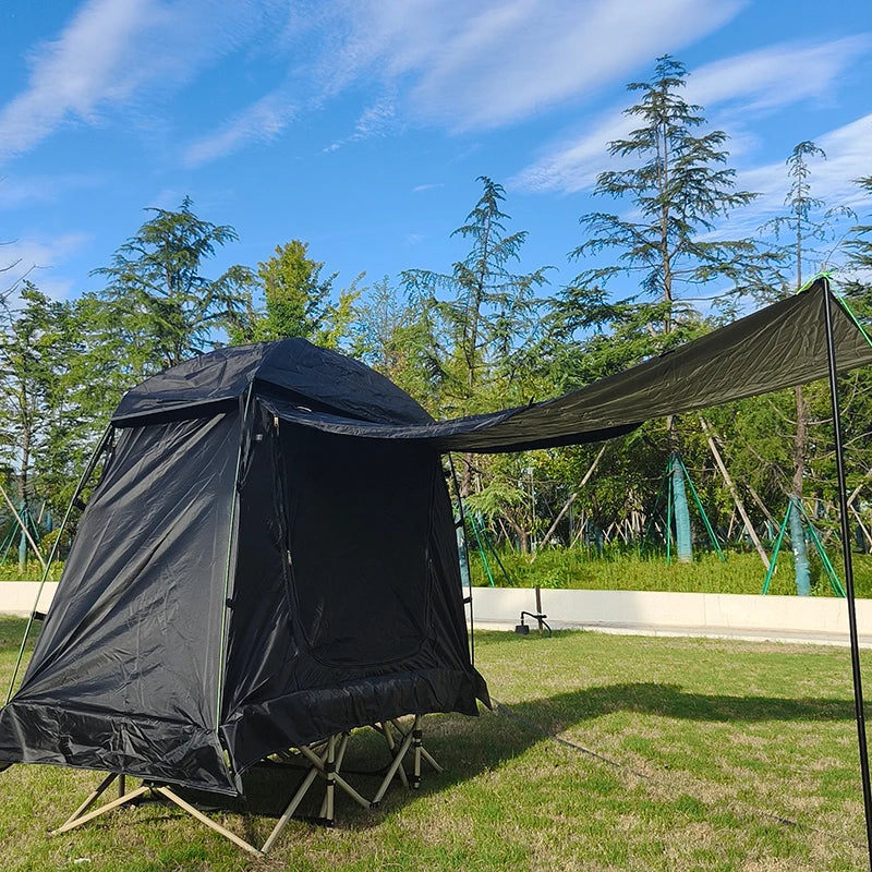 Waterproof Camping Cot Tent with External Cover, 1 Person, Off-ground Tent, COT BED Not Ingraded