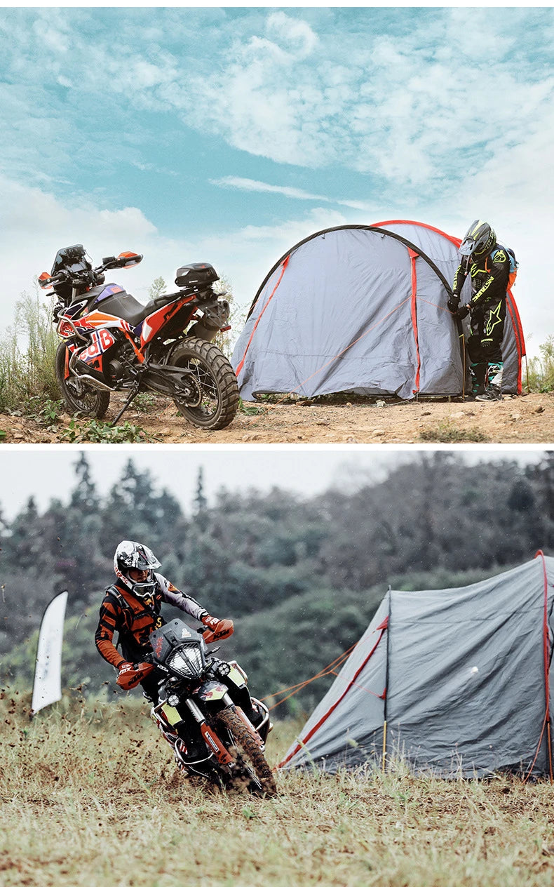 YOUSKY Motorcycle Touring Tent Waterproof Windproof 1-2 Person Camping Tent for Outdoor Riding and Road Trip