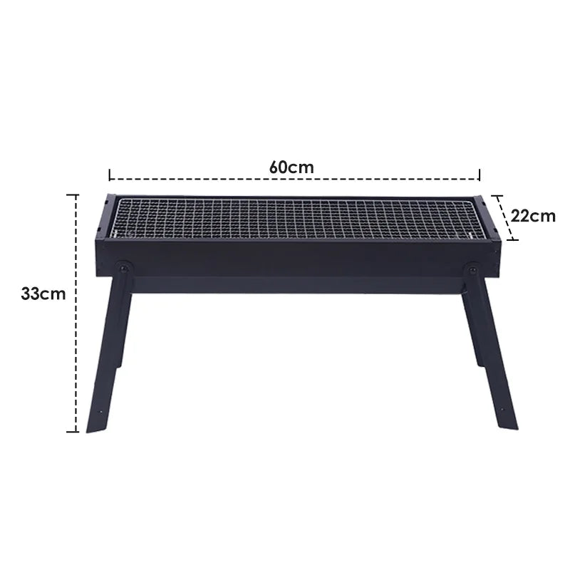 Cycling City Outdoor BBQ Stove Household Folding Grill Mini Barbecue Artifact Portable Charcoal Grill Pull-Out Charcoal Grill