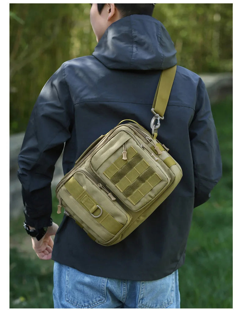 Trekking Tactical Handbags Shoulder Bag Camping for Man Hiking Travel Climbing Fishing Sling Crossbody Outdoor Weekend Molle Bag