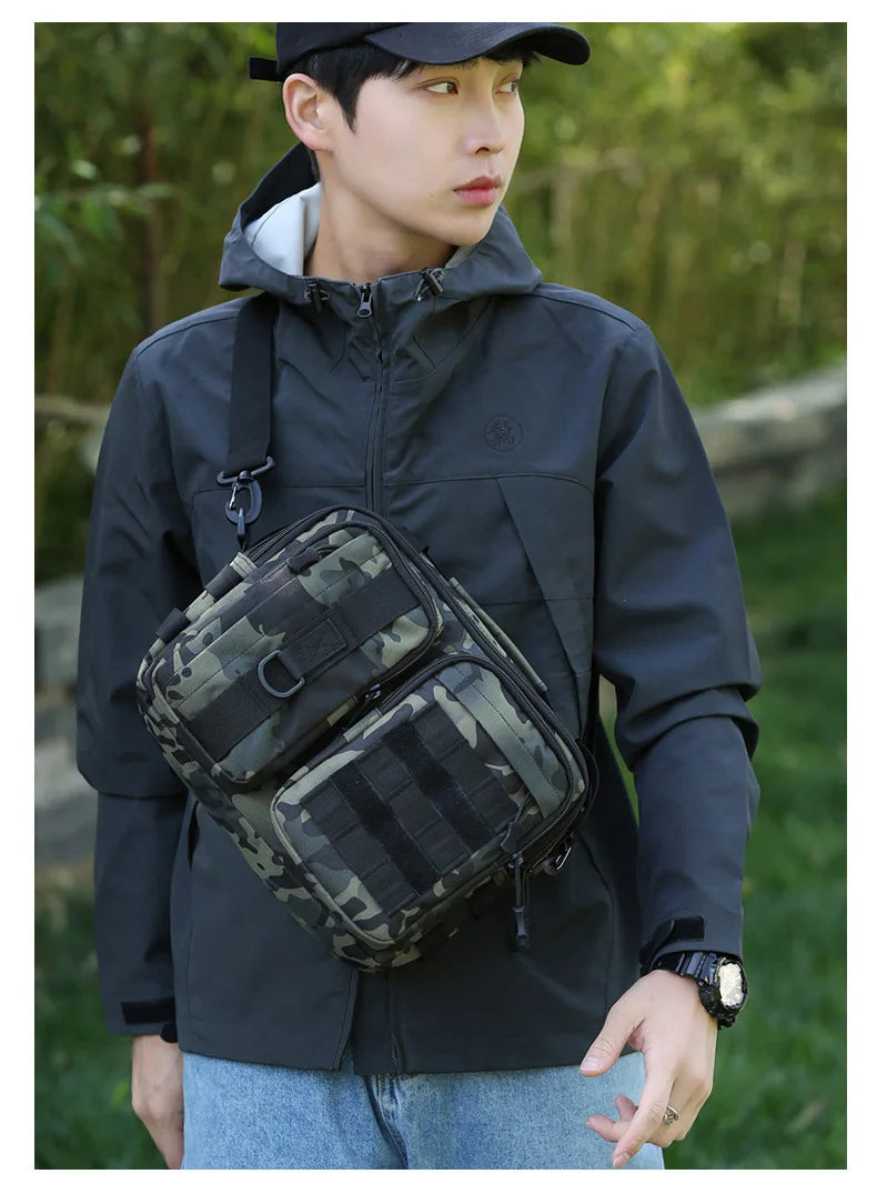 Trekking Tactical Handbags Shoulder Bag Camping for Man Hiking Travel Climbing Fishing Sling Crossbody Outdoor Weekend Molle Bag