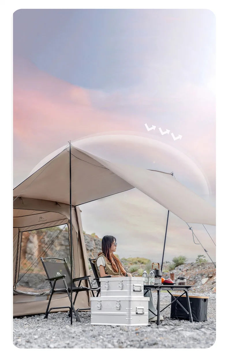 Outdoor Camping Inflatable Tent Mountainhiker Rainproof UV Protection Large Sunshade Canopy Silver-Coated Quick Inflatable Hut