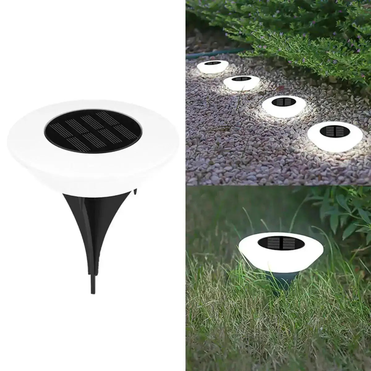 Solar Ground Light Lamp Outdoor Rechargeable Led Waterproof Park Landscape Floor Garden Lamps Decorative Powered Decoration Lawn