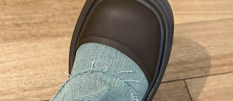 Fall Student Fashion Ankle Boots New Canvas Cowboy Shoes Women's Outdoor Platform Boots Luxury Designer Brand Motorcycle Boots