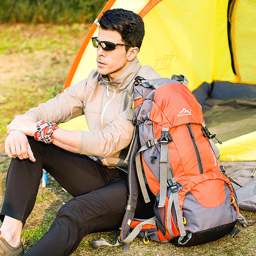 50L Hiking Backpack Men Women, Large Backpack Packs, Waterproof Camping Backpacks Bag, Camping Essentials for Trekking Travel