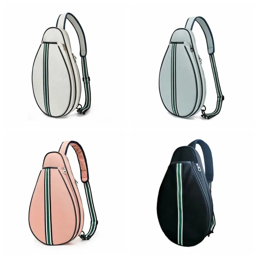 Large Capacity Sports Racket Bag Zipper Closure Waterproof Lightweight Sling Bag Multipurpose Organizer Badminton Racquet Bag