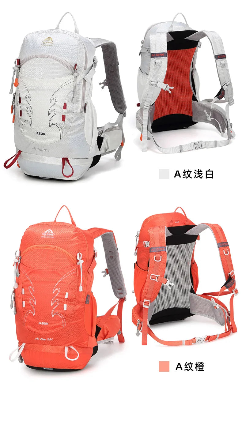 30L Water-Resistant Hiking Backpack for Men Women Breathable Back System Lightweight Daypack for Camping Trekking Outdoor Travel