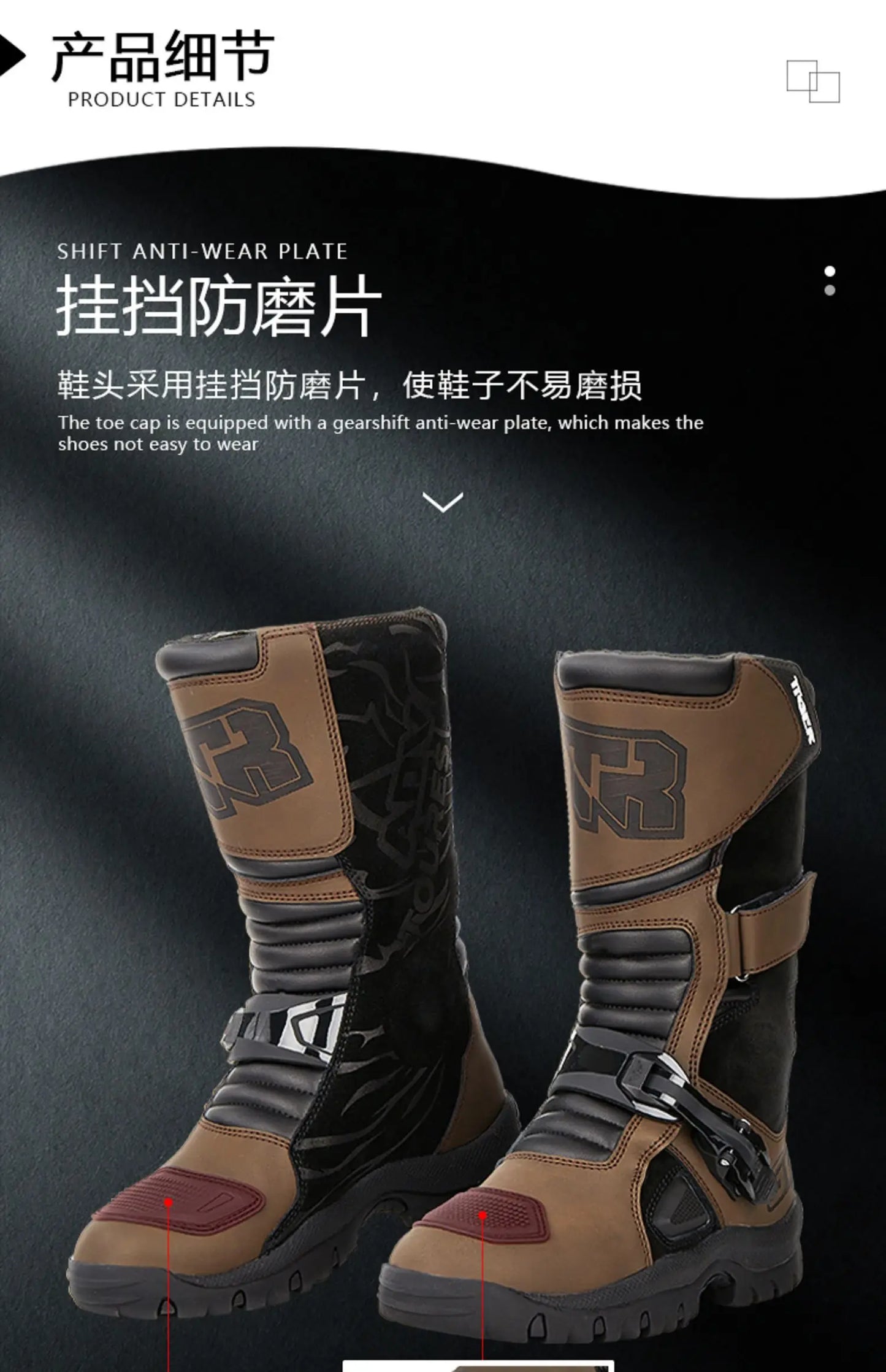 Knight Shoes Wear Resistant Highway Boots Deodorization Motorcycle Riding Shoes Cushioning  Off Road Racing Boots  Waterproof
