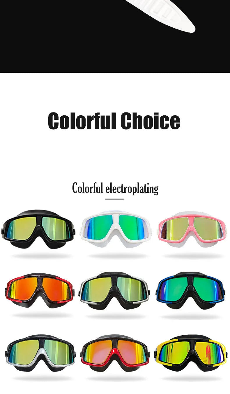 Queshark Men Women Adult -1.5 To -10.0 Myopia Swim Eyewear Silicone  Anti Fog Swimming Goggles Custom Different  Left Right Eyes