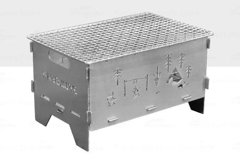 3F UL GEAR Camping Folding Firewood Stove All-In-One Style Tabletop BBQ Furnace 2.2kg Ultralight Outdoor Cooking Equipment Oven