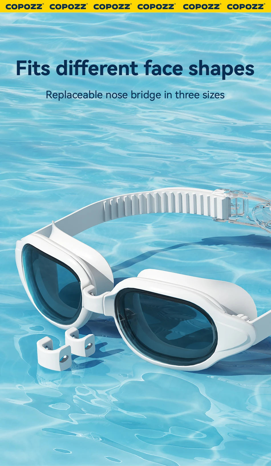 COPOZZ Myopia Swimming Goggles Male Female Adult Swim Goggle CoNANO Imported Anti Fog Pool Swimming Glasses Eyewear -1.5 to -7