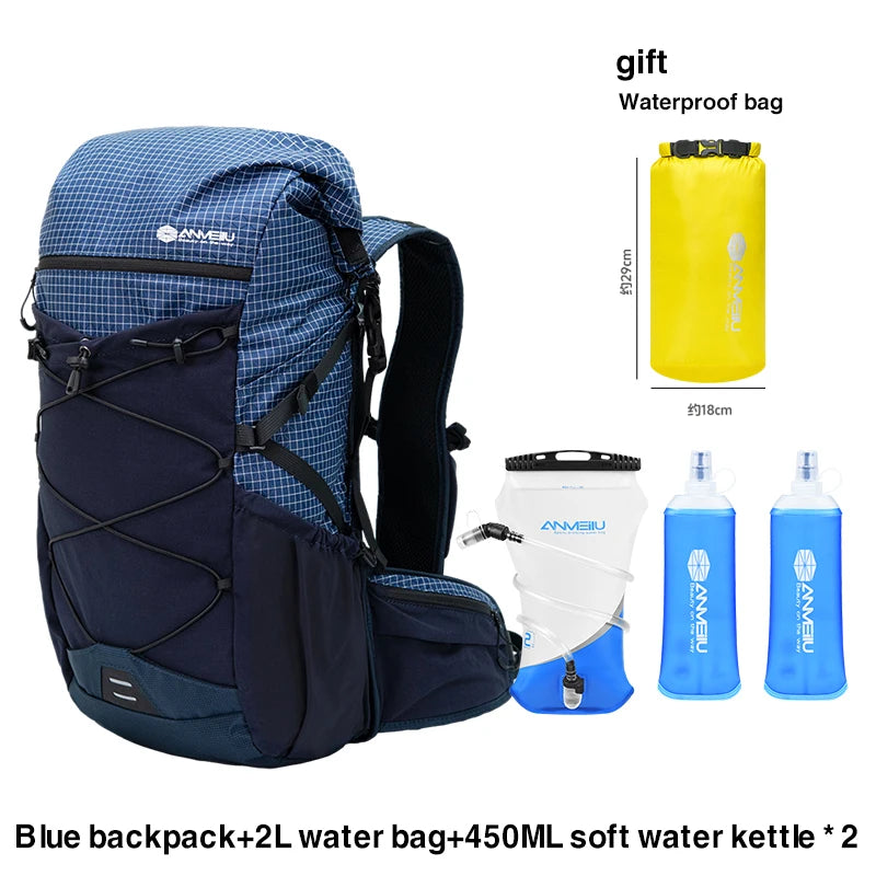 Anmeilu Mountaineering Backpack 30L Large Capacity Men Women Outdoor Travel Hiking Off-road Lightweight Sports Backpack