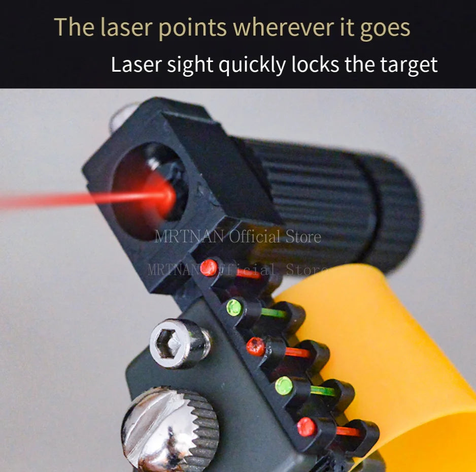 High-power Hunting Laser Resin Slingshot with Rubber Band Outdoor Sports Hunting Shooting Catapult