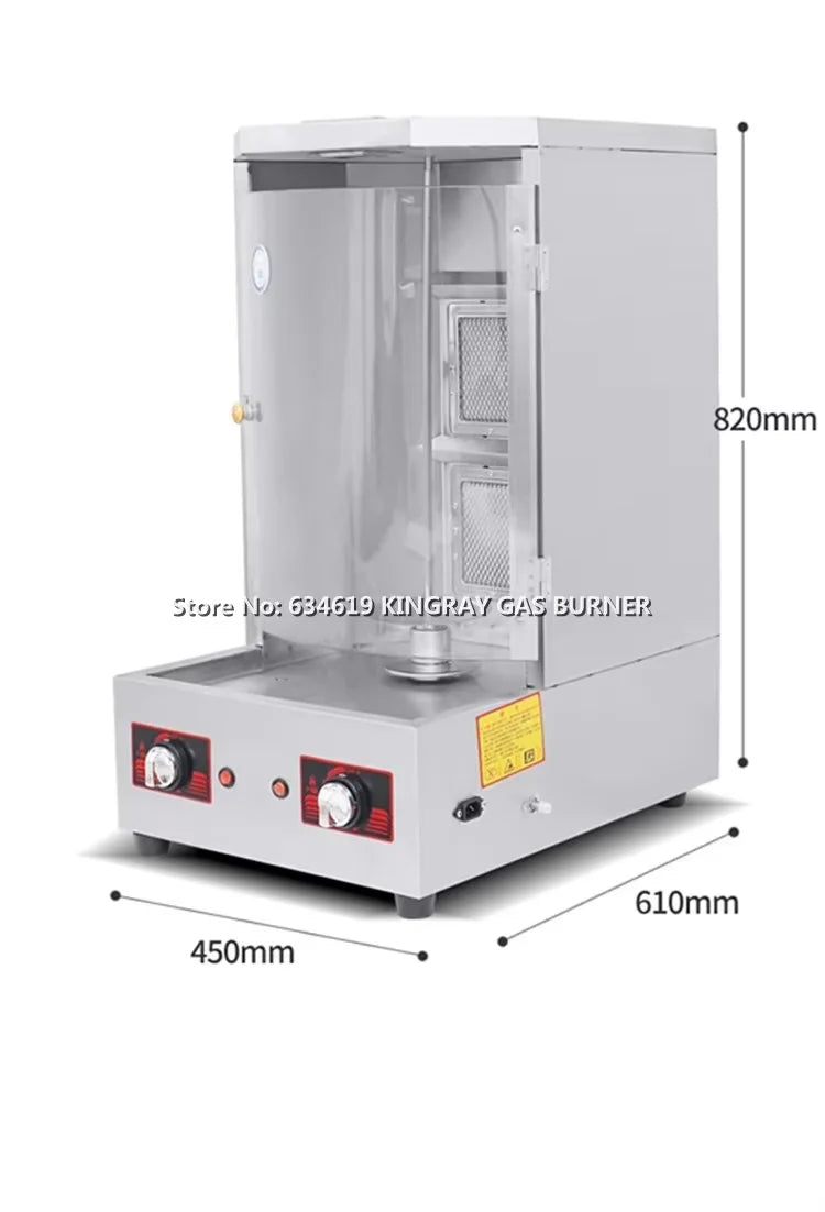 Barbecue Propane Lpg Gas Grill With Skewers, Turkey Doner Shawarma Machine, Kebab Rotisserie Roasters, Infrared Gas Bbq