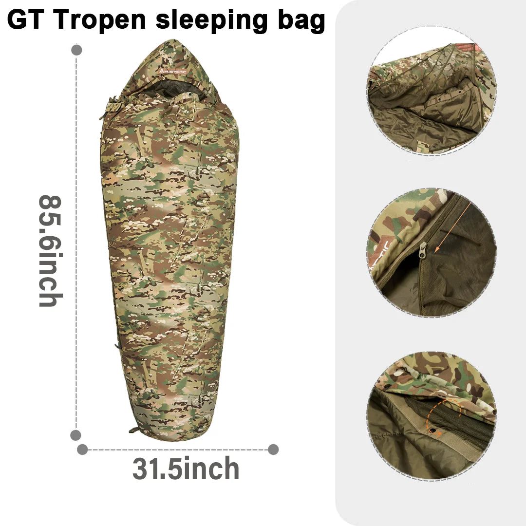 Army-40℃  Force Defence Modular Sleeping System 4 Season Waterproof Cold Weather Military Tactical Sleeping Bag