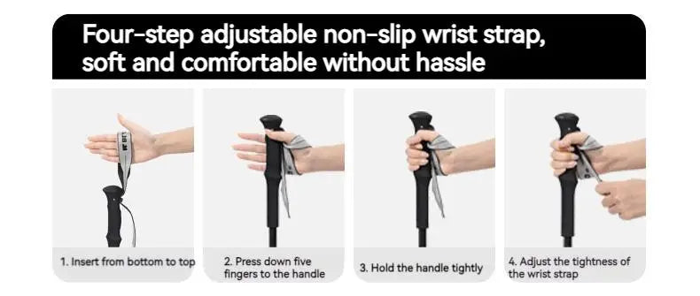 Naturehike Blackdog Trekking Pole Telescopic Aluminum Carbon Walking Sticks Hiking Cane Adjustable Ultralight Mountaineering 1pc