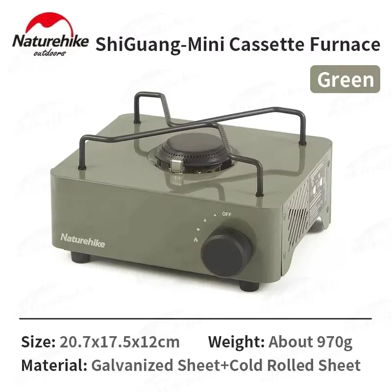 Naturehike Camping MINI Cassette Furnace Gas Stove Strong Firepower 2000W Outdoor Grill Stove Portable BBQ Burner Cooking Tool