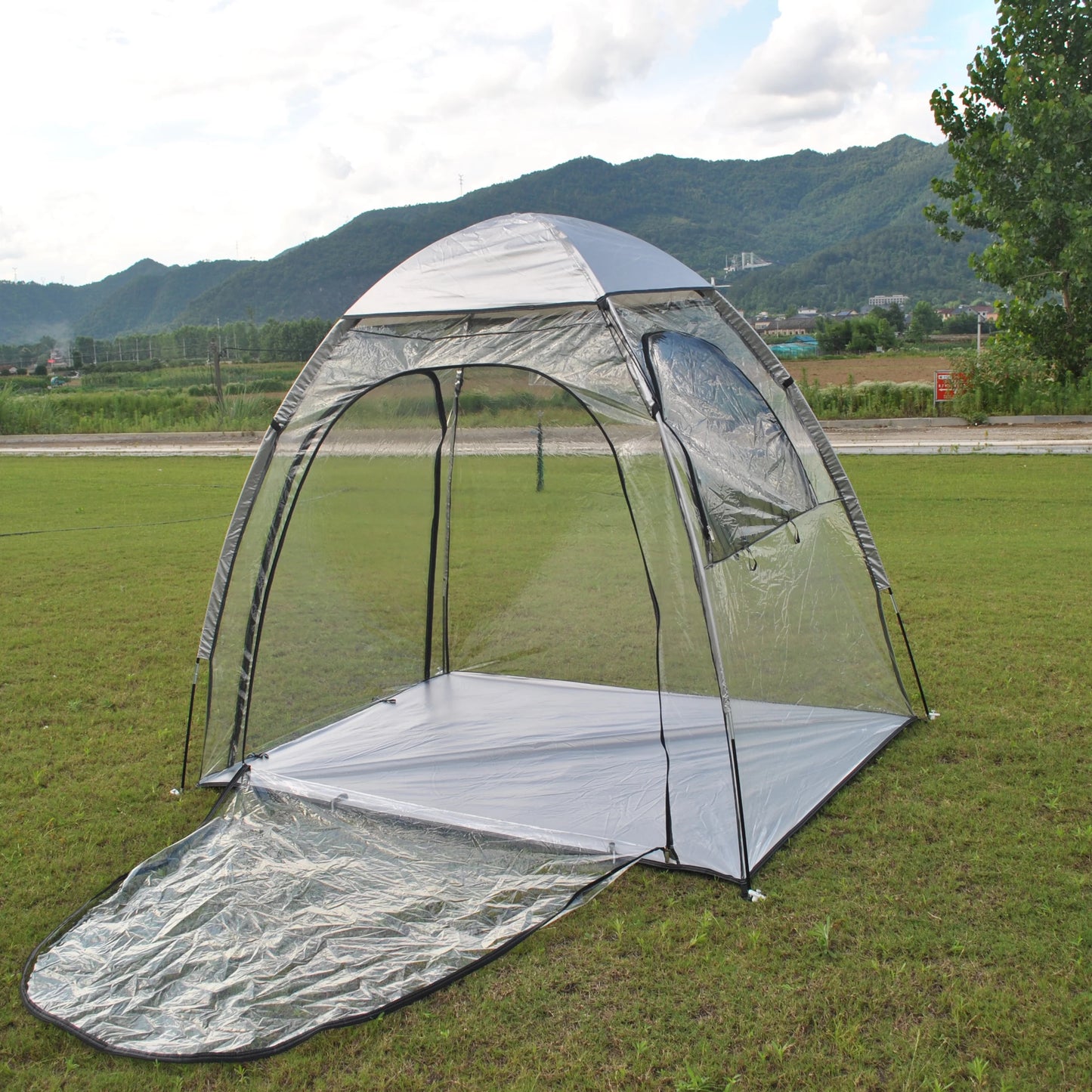 Sports Tent All Weather Clear Sport Shelter Waterproof and Windproof with Detachable Top Cover Rain Tent,PVC tent,Warm keep tent