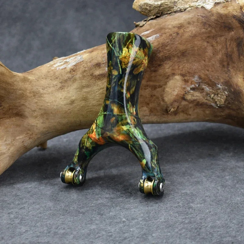 Zinc Alloy Pulley Slingshot Powerful Portable Professional Hunting Slingshot High Elastic Rubber Band For Powerful Shooting