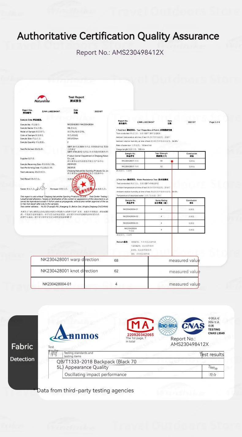 Naturehike Hiking Backpack Waterproof 70L + 5L Lightweight Mountaineering Hiking Outdoor Camping Trekking Bag with Rain Cover