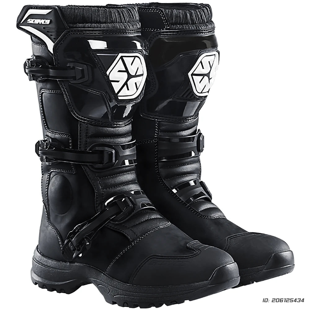 Motorcycle Boots Non-slip Windproof Waterproof Motocross Boots Professional Protective Racing Off-road Shoes All Seasons