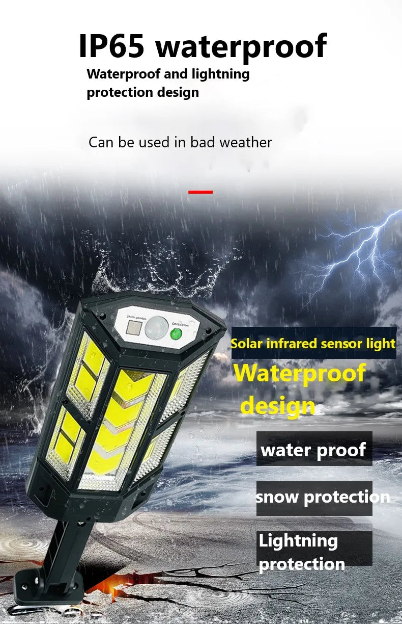 10000 Lumen powerful Solar Led Light Outdoor Solar Lamp of Motion Sensor 4Mode Waterproof Solar Garden Light Street Yard Lantern