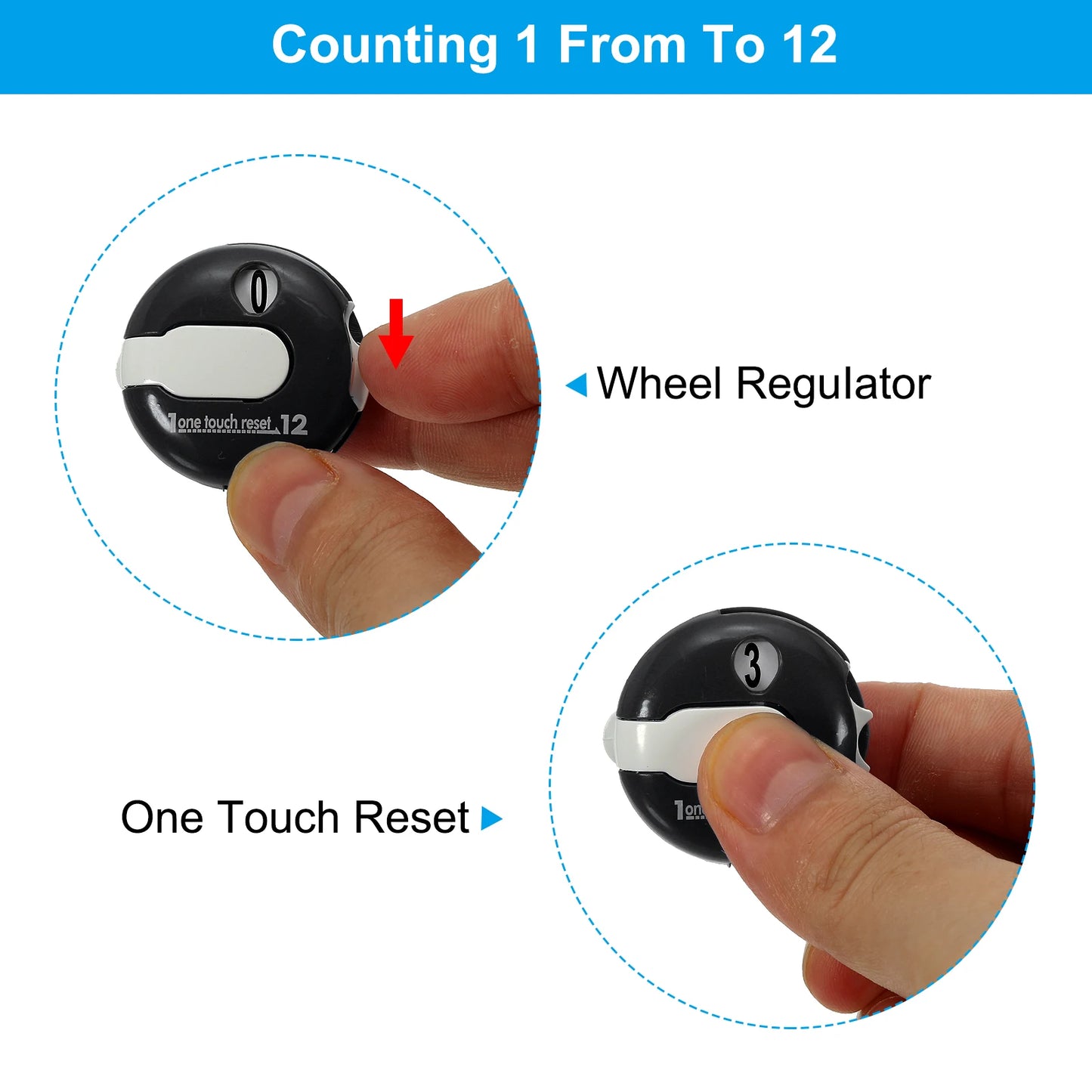 2/3pcs Golf Score Counter Mini Golf Shot Stroke Attachment Counter Clicker Clip Portable Easy Reset for Golfers Glove Bag Hat