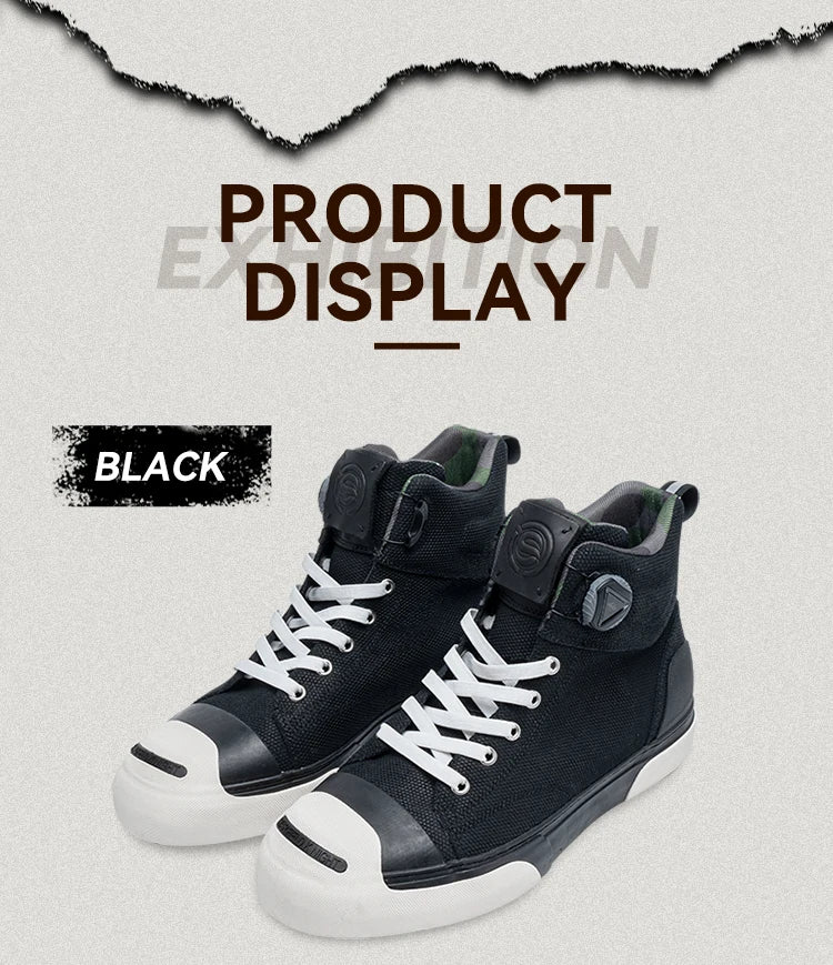 Star Field Knight Green Retro Motorcycle Riding Shoes Comfortable Breathable Hard Protection Wear-resistant Motocross Race Boots