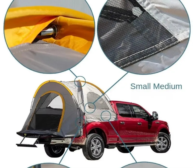 Portable Rainproof Camping Tent, Folding Fishing Tail Tent, Car Pickup Truck Tent