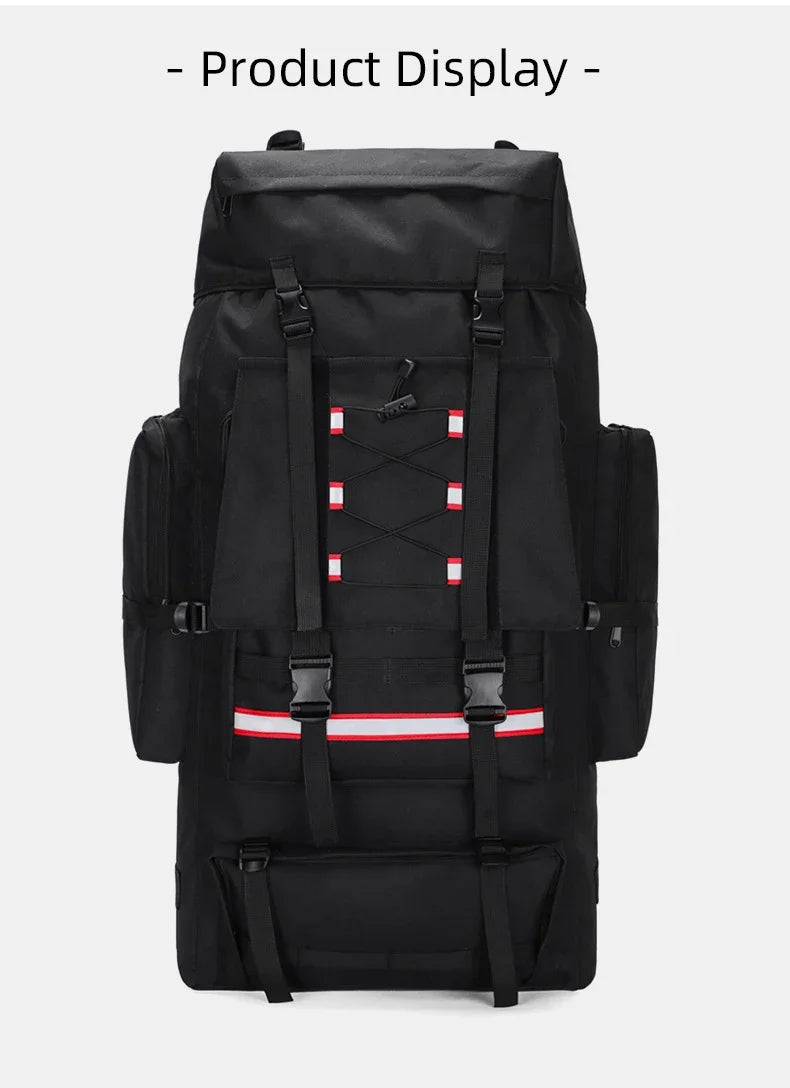 130L Hiking Camping Backpack Travel Large Luggage Bag Men Trekking Outdoor Sports Pack Molle Trekking Rucksack for Men Big Bag
