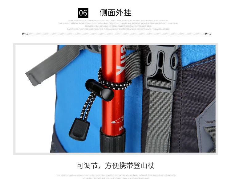 2025 cross-border outdoor hiking bag shoulder hiking sports bag waterproof bag backpack large capacity polyester backpack a001