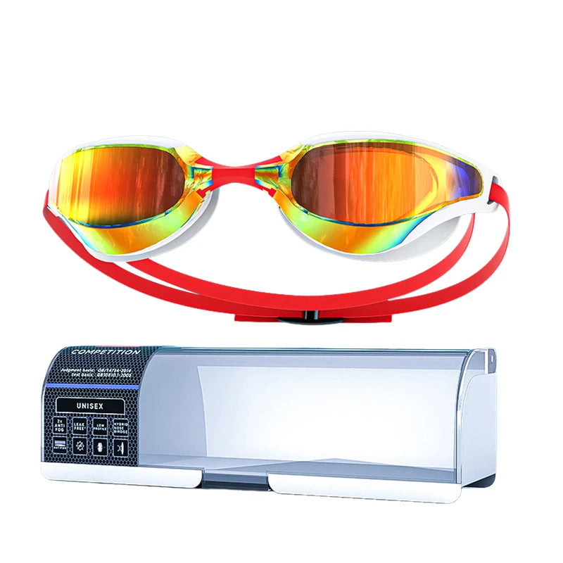 Electroplated Swimming Goggles For Women Men Waterproof Anti Fog Anti UV Diving Glasses Swimming Training Accessories