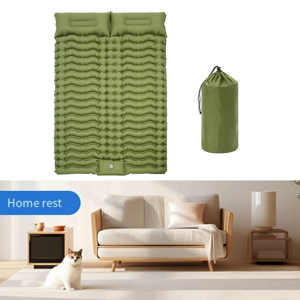 Camping Trip Inflatable Pad Waterproof Camping Pad Storage Bag Included Wear-resistant Material Body Mapping Technology